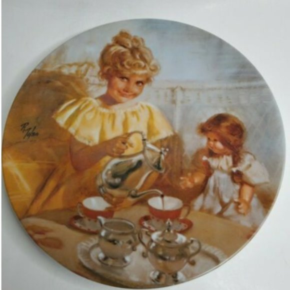 1982 Modern Masters "Cora's Tea Party" Coll Plate - Picture 1 of 2